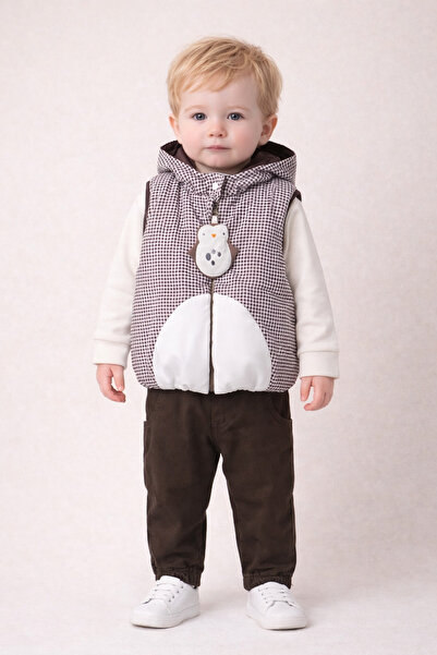 Harika KIDS Baby Boy 3-Piece Set 9-24 Months Inflatable Vest 100% Cotton Swea...