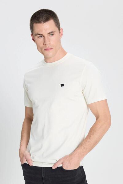 WRANGLER تي شيرت رجالي برقبة دائرية من إكرو