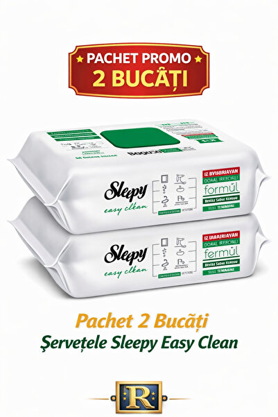 Sleepy Pack of 2 x Easy Clean Wet Wipes Baking Soda & Vinegar with White Soap...