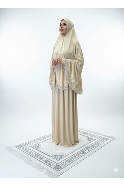 ALDAIYR Double Piece Women's Embroidered Prayer Dress Sandy 800 Grams