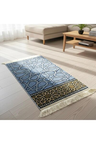 MADA Blue "Andalusian" Rug – Modern Islamic Geometric Style 4m