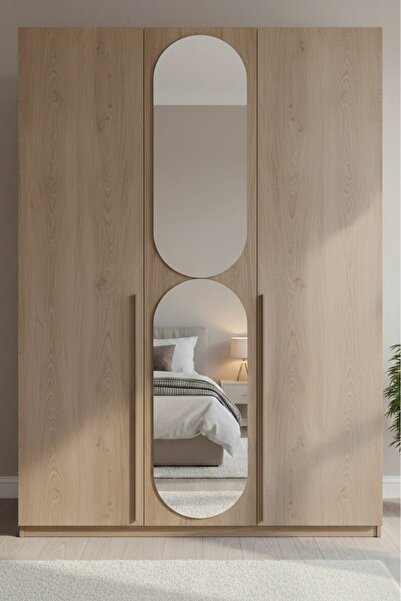 Ahzen Cam Kendinden Yapışkanlı Oval Boy Aynası 2 Parça 65x25cm