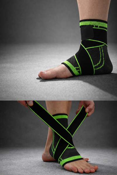 özgürce Ayak Bileği Destek Pedi, Bandajlı Koruyucu, Spor ve Egzersiz Seti