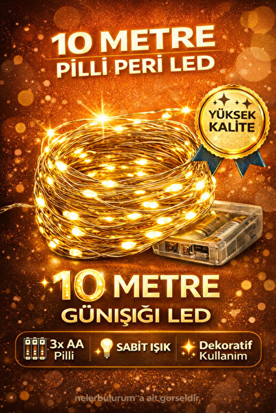 nelerbulurum 10 Metre Günışığı Ramazan Bayramı Işığı Dini Süsü Peri Led Işık ...