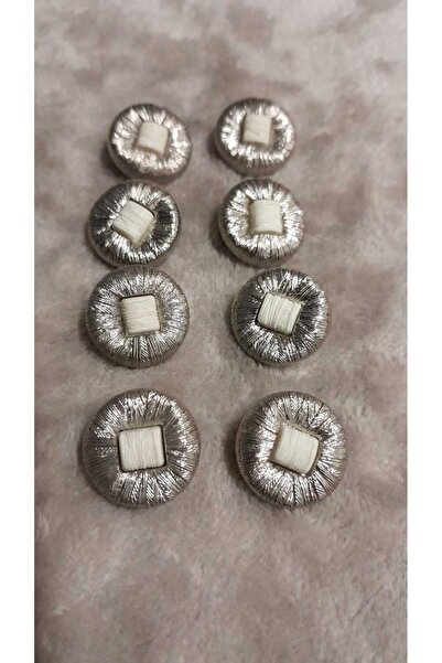 ILCARE Metallized Abs Nickel Plated Button 28 Size 18 mm 8 Pieces