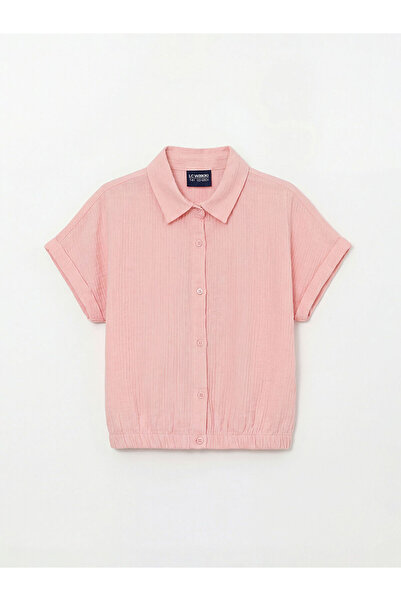 LC Waikiki Pink Short Sleeve Girls' Shirt