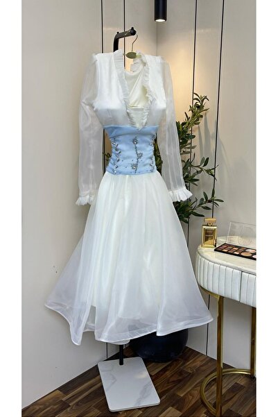 Special-DIARA white pleated Lace dress