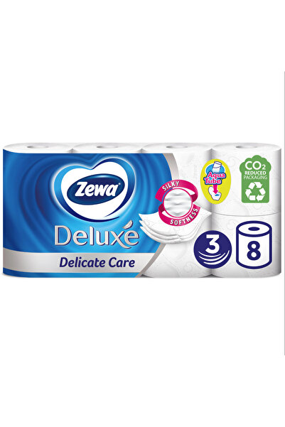 Zewa Deluxe Delicate Care Toilet Paper, 3 Ply, 8 Rolls