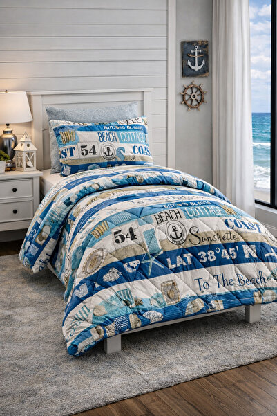 AYBERK HOME TEXTİLE OCEAN Uyku Seti Tek Kişilik 4 Parçalı