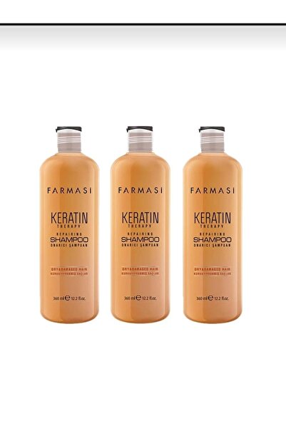 SB Ticaret Keratin Repair Shampoo 3-Pack Advantageous Product 360 ml
