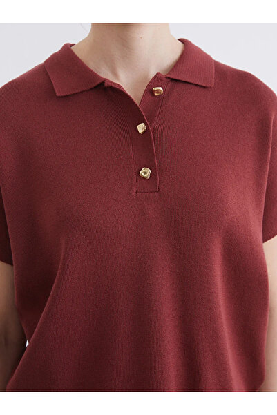 LC Waikiki Mercan Polo Collar Women's Knitwear Sweater