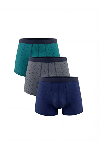 LC Waikiki Mornarsko plavi standardni model Pamuk komada Elastično muški boks...