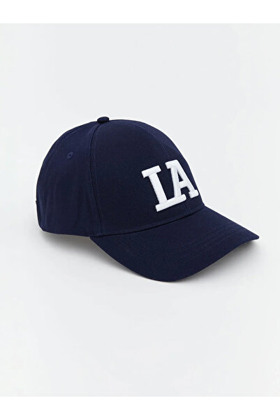 LC Waikiki Navy Blue La Embroidered Men's Cap Hat