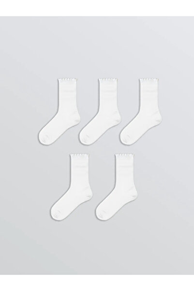 LC Waikiki Екру набрани дамски чорапи, 5 чифта