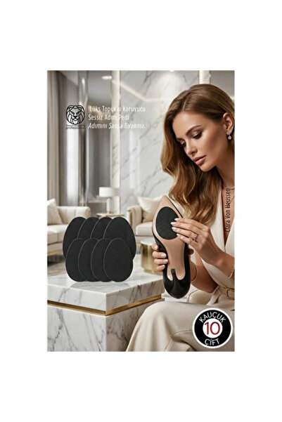 shopwave حامي أحذية مطاطي فاخر مضاد للانزلاق - واقي كعب فاخر ووسادة خطوات صام...