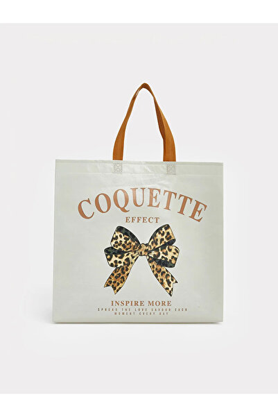 LC Waikiki Mixed Bow Printed Shopping Bag