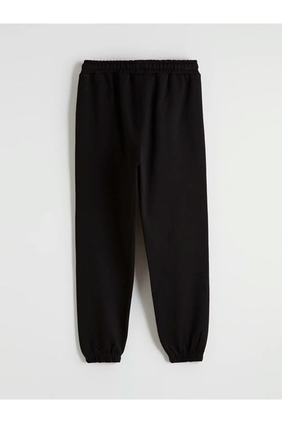 LC Waikiki Μαύρο ανδρικό παντελόνι φόρμας για αγόρια με στάμπα Stumble Guys