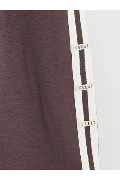 LC Waikiki Κοριτσίστικο Φούτερ Μαλακό στην Αφή με Ρίγες σε Χρώμα Δαμασκηνί