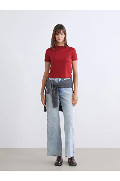 LC Waikiki Red Crew Neck Women's T-Shirt