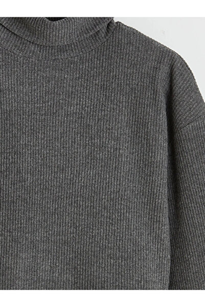 LC Waikiki Anthracite Turtleneck Women's Knitwear Sweater