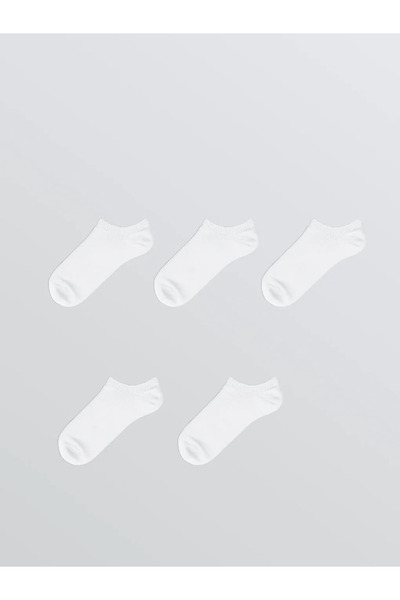 LC Waikiki White Women's Booties Socks 5-Pack