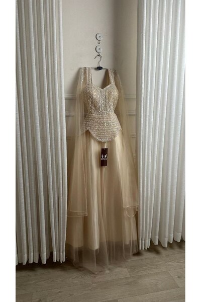 Ora chiffon evening dress