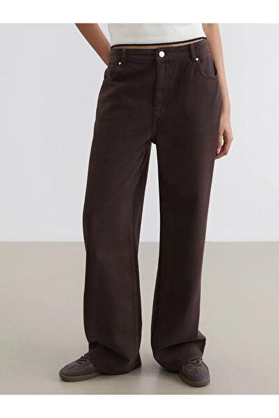 LC Waikiki Brown Wideleg Women's Jean Trousers