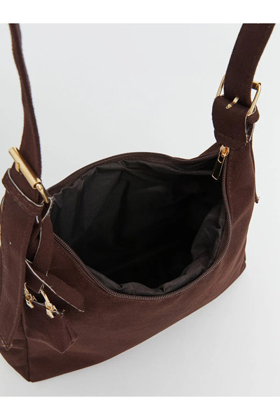LC Waikiki Brown Suede Look Women's Shoulder Bag