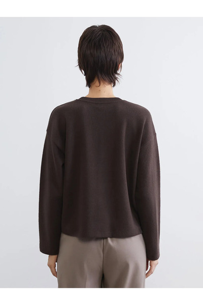 LC Waikiki Brown Crew Neck Knitwear Women's Sweater