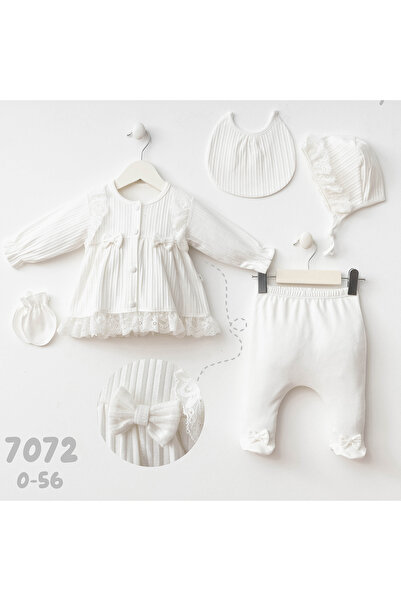 MİNİZEYN TEKSTİL مجموعة موناليزا مكونة من 5 قطع للأطفال من عمر 0-3 أشهر، مصنو...