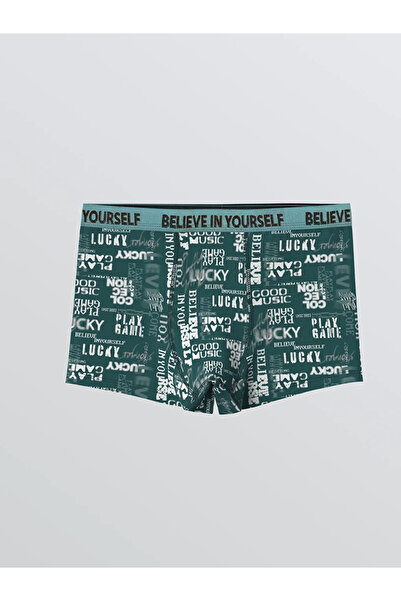 LC Waikiki Зелени боксерки за момчета с принт, 3-пакет