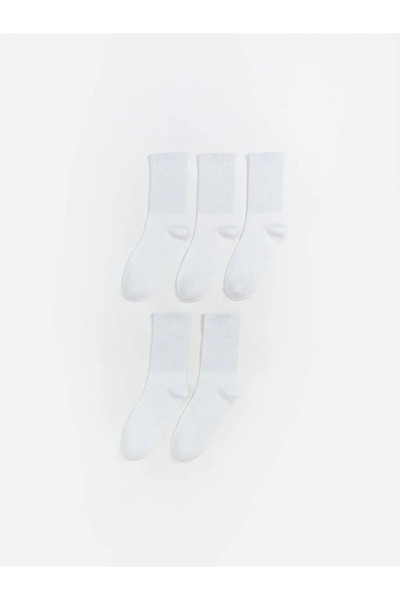 LC Waikiki White Basic Boy's Socks 5-Piece
