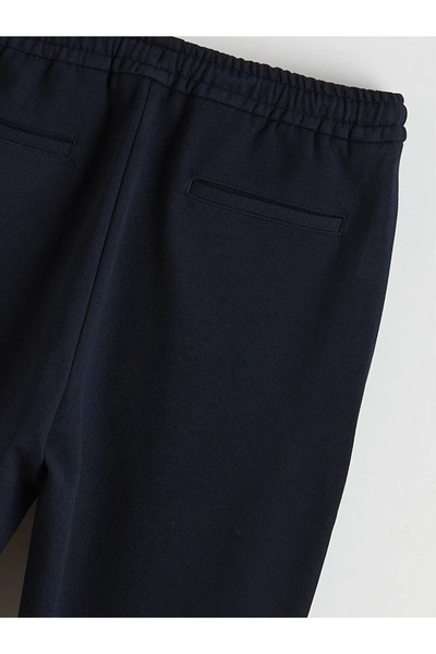 LC Waikiki Navy Blue Elastic Waist Regular Fit Men's Trousers