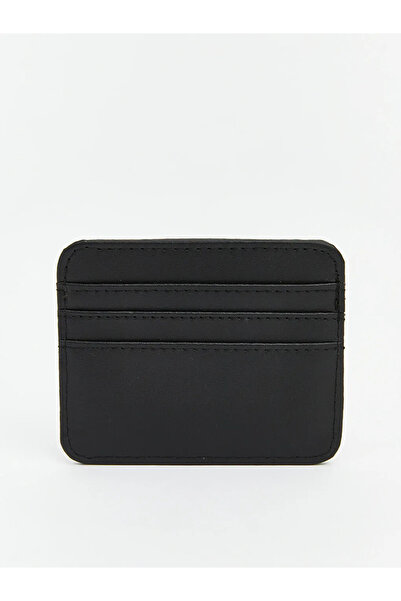 LC Waikiki Black Leather Look Men's Card Holder