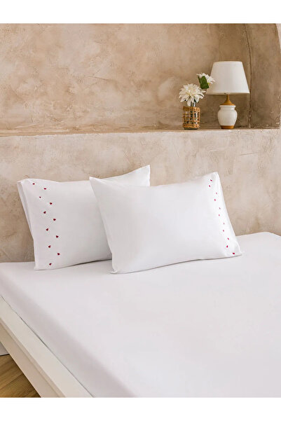 LC Waikiki Red Heart Patterned Cotton Pillowcases 2-Pack 50X70 cm