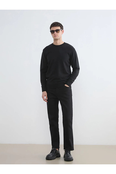 LC Waikiki Black Crew Neck Men's Knitwear Sweater