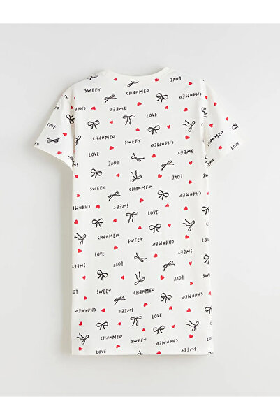 LC Waikiki Екру момичешка нощница с мотиви