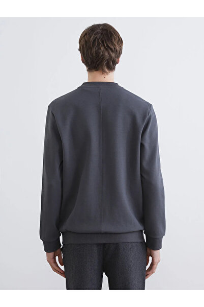 LC Waikiki Ανδρικό φούτερ με φερμουάρ σε στάνταρ γραμμή ανθρακί