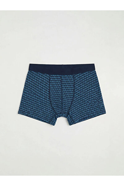 LC Waikiki Ανδρικό μπόξερ 3 τεμαχίων Navy Blue Standard Fit Cotton Flexible