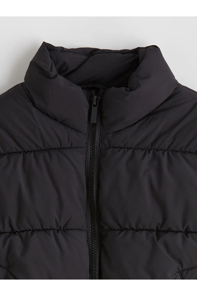 LC Waikiki Черно водоустойчиво яке с висока яка за момичета