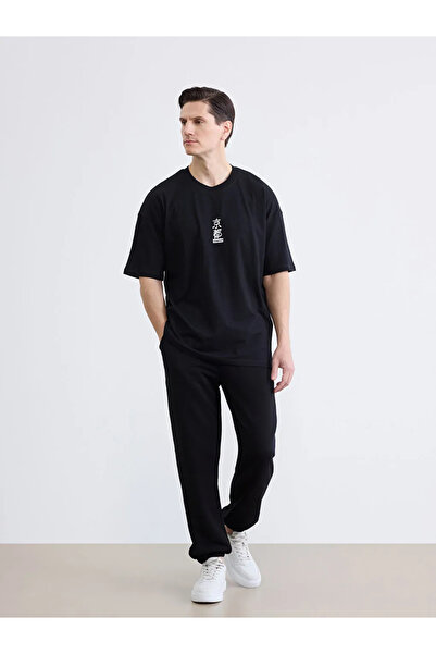 LC Waikiki Black Standard Fit Men's Jogger Sweatpants