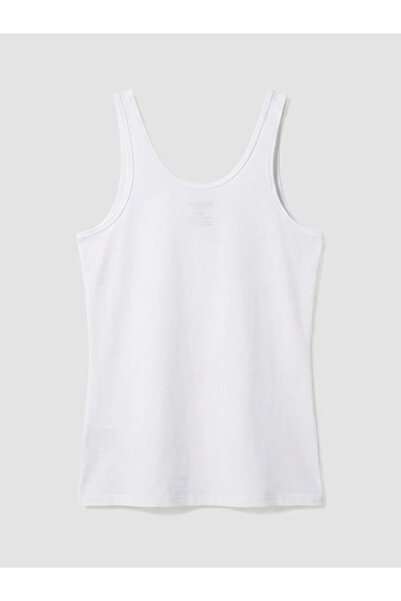 LC Waikiki White U Neck Women's Tank Top