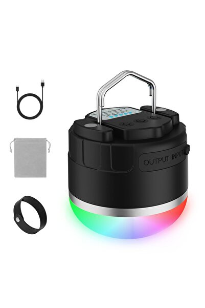 Amazon TSOCOS LED Camping Lamp Rechargeable 4000mAh Portable 4 Modes Black In...