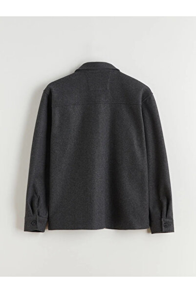 LC Waikiki سترة رجالية مريحة من قماش الكشمير بلون أنثراسايت