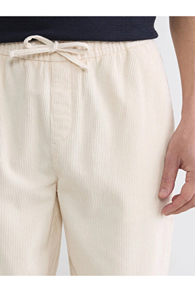 LC Waikiki Beige Standard Fit Velvet Men's Trousers