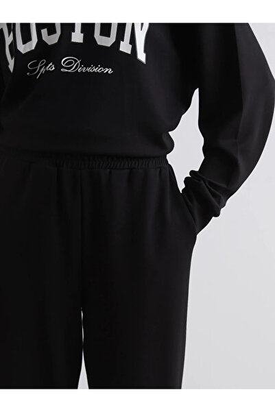 LC Waikiki Black Soft Touch Women's Jogger Sweatpants