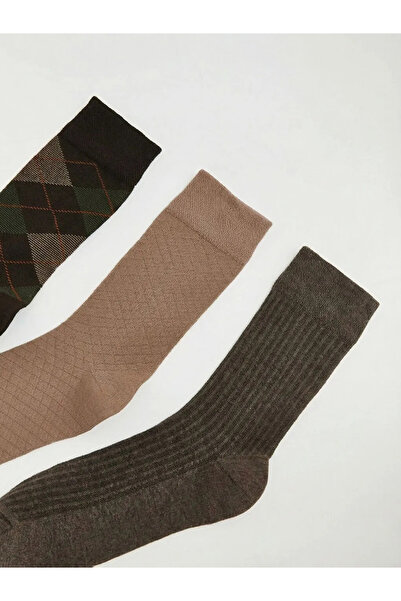 LC Waikiki Mixed Patterned Men's Socks 3-Piece Set