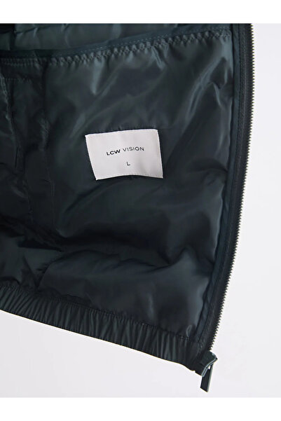 LC Waikiki Green Standard Fit Stand Collar Men's Puffer Vest