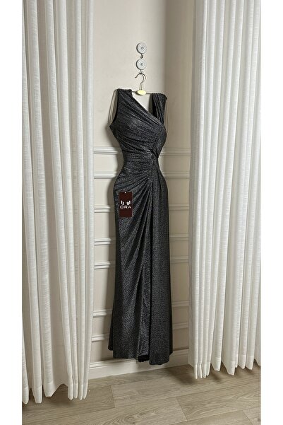 Ora black evening dress