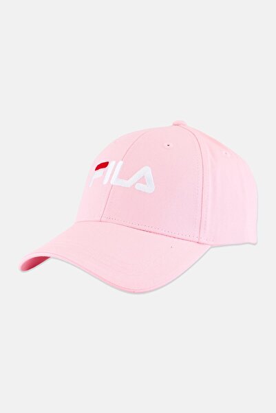 FILA قبعة رجالية بشعار مطرّز ، لون وردي